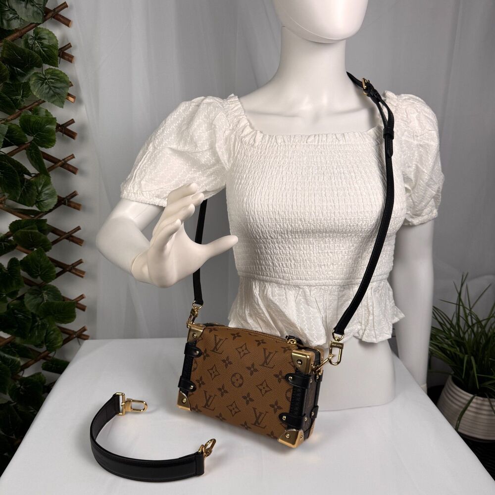 Louis Vuitton Side Trunk Handbag Reverse Monogram Canvas PM - Picture 3 of 11